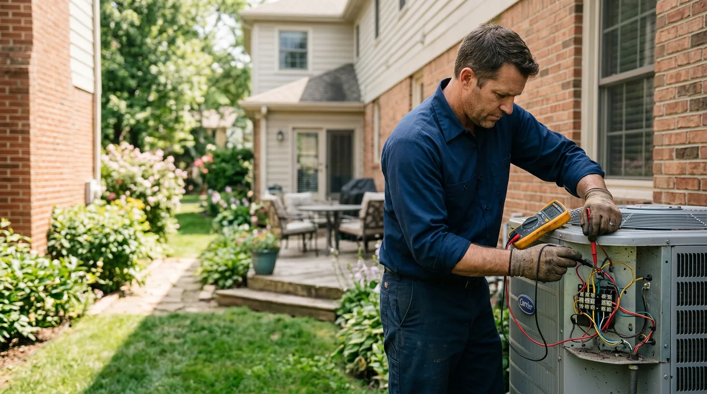 HVAC technician working near Winfield, TX